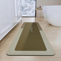 Bathroom Mat Rugs, Super Absorbent Shower Mats, Non Slip Quick Dry Thin Rubber Mats for Bathroom Floor Fit Under Door, Shower Rug for Bathtub, Shower, Brown