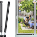 Sliding Door Security Bar, 2 Pack 18"-50" Adjustable Window Security Bars with Rubber Tips, Heavy Duty Door Jammer, Window Bars Security Inside, Window Lock Bar for Home Apartment Travel Patio (Black)