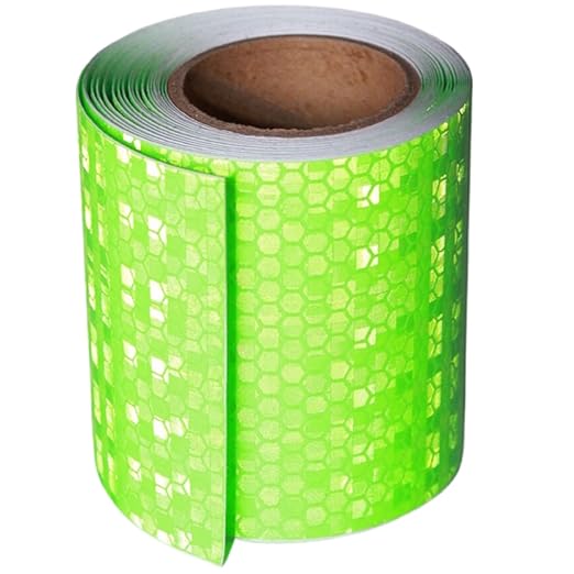 Industrial Reflective Tape Green Outdoor Waterproof 3 inch, High Visibility Hazard Conspicuity Safety Marking Tape (10 feet)