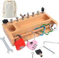 Montessori Screwdriver Board Set Lock and Key Toys Kids Tools Nuts and Bolts Montessori Toys for 3 4 5 Year Old Learning Practical Life Materials Fine Motor Skills Occupational Therapy Games