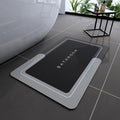Bath Mats 20x32 Inch, Modernized Magic Mat Bathroom, Rubber Anti Slip Quick Drying Absorbent Bathroom Rug, Shower Room Rugs for in Front of Bathtub, Sink, Dark Gray