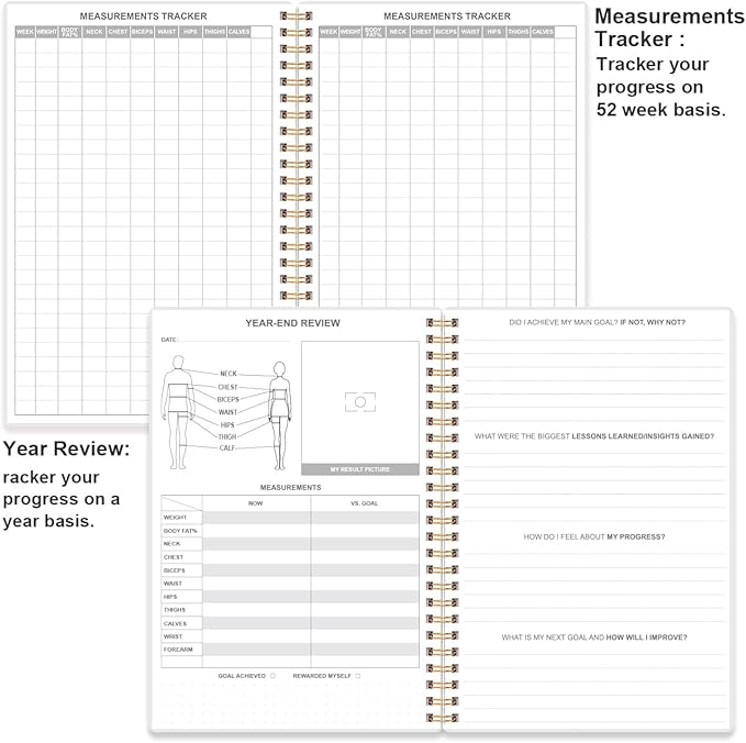 Weekly Meal Planner - A5 Weekly & Daily Meal Prep Journal with Shopping and Grocery Lists for Menu Planning, 93 Sheets/186 Pages Healthy Diet & Weight Loss Tracking, Undated, 52 Weeks, Lasts 1 Year,
