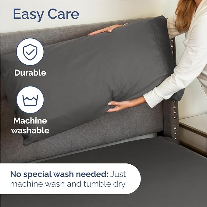 King 6 Piece Sheet Set - Cooling & Breathable Bed Sheets - Hotel Luxury Bed Sheets for Women, Men, Kids & Teens - Comfy Bedding w/Deep Pockets & Easy Fit - Soft & Wrinkle Free - King Charcoal Sheets
