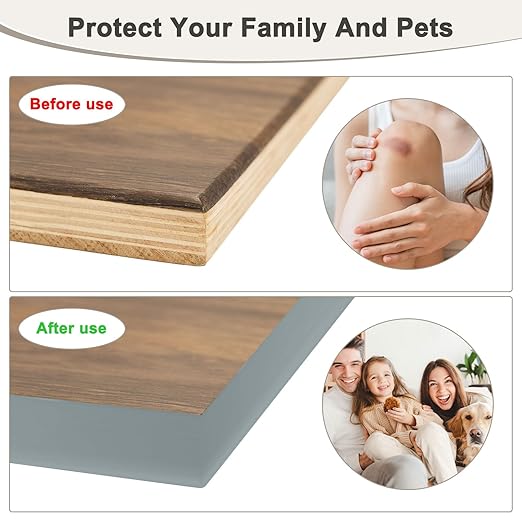 U-Shape Edge Banding, 1.18 Inch x 16.4 FT Self Adhesive Rubber Edge Trim Flexible TPE Corner Protector for Desk/Shelves/Furniture/Countertop/Table/Cabinet/Plywood [Gray]