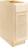 Quicklock RTA (Ready-to-Assemble) | Base Kitchen Cabinets - Shaker Style | Made in America (Raw Maple, 12" Wx34.5 Hx24 D Base)