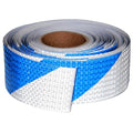 Blue and White Reflective Tape Outdoor Waterproof 3 inch X 166 feet, High Visibility Conspicuity Safety Industrial Marking Tape
