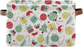 Christmas Storage Basket Tree Candy Canes Socks and Gift Storage Bins Organizer Bag Collapsible Closet Shelf Baskets Cube with handle for Cloth Book 14.2×10.2×8.3 IN