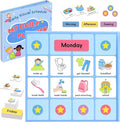 Magnetic Visual Schedule for Kids, Kids Chore Chart Cards for Morning & Bedtime, Daily Routine Chart Autism ADHD Tools for Kids,96 Magnets and Board