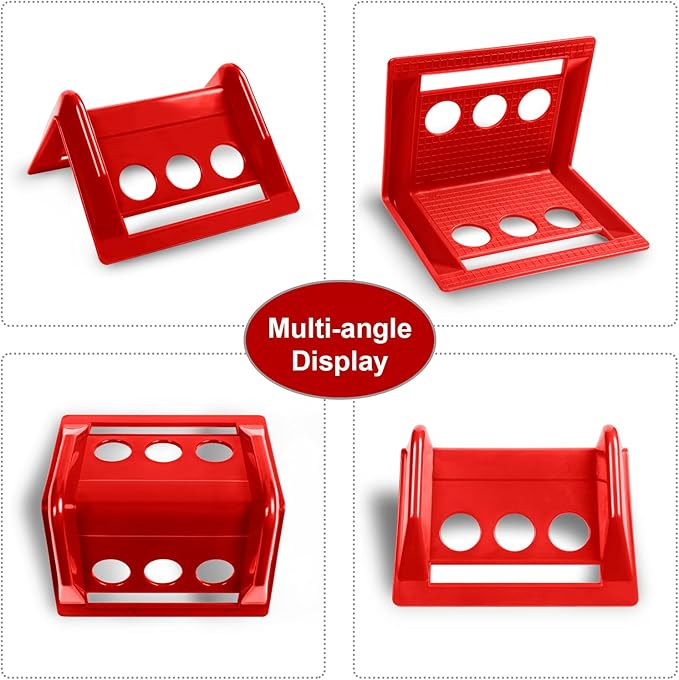 24 Pack 4" Flatbed Edge Protectors with Carrying Case, 4" Winch Ratchet Straps Plastic Corner Protectors for Flatbed Cargo Load (Red)