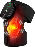 Foot Massager with Heat, Knee Shoulder Elbow 3 in 1 Feet Massager, Heated Knee Massager, Shoulder Massager with Heat Vibration, 210 mins Battery, Cordless Portable, Touchscreen Control (Black)