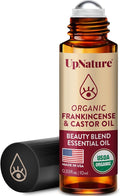 UpNature Organic Castor Oil and Frankincense Eye Roller – 100% Organic Castor Frankincense Oil for Face - Puffy Eyes Beauty Roll On