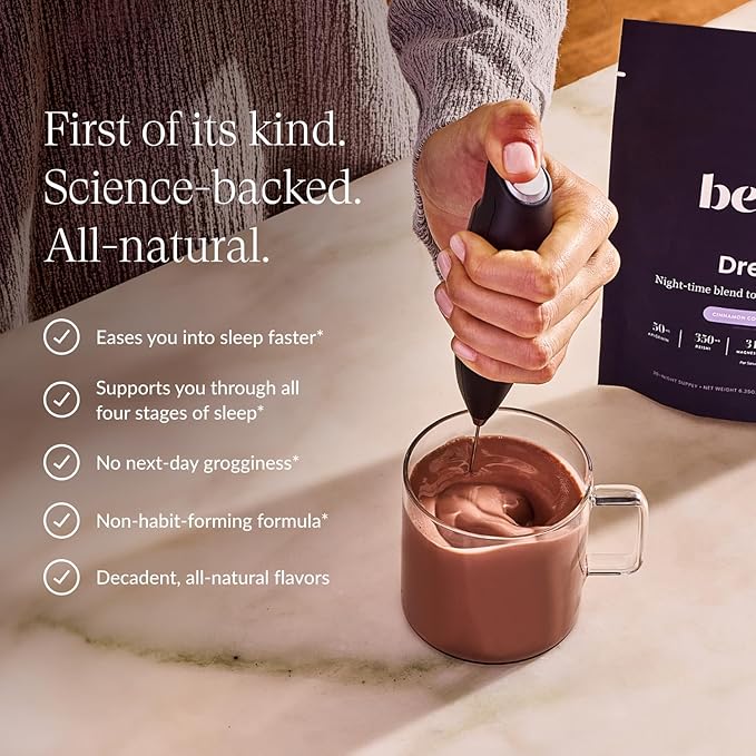 Beam Dream Sleep Powder, L-Theanine, Apigenin, Reishi and Magnesium, Third Party Tested Natural Sleep Aid & Sleep Supplement, Health and Wellness Gift, Natural Sleep Support, Non-GMO, 30 Servings