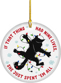 Cat Christmas Ornament - Christmas Tree Decorations - Xmas Hanging Ornaments - Home Decoration - Gift for Cat Lover