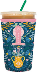 Sok It JavaSok Iced Coffee & Cold Soda Insulated Neoprene Cup Sleeve (Wild-Flour, Medium: 22-28oz)