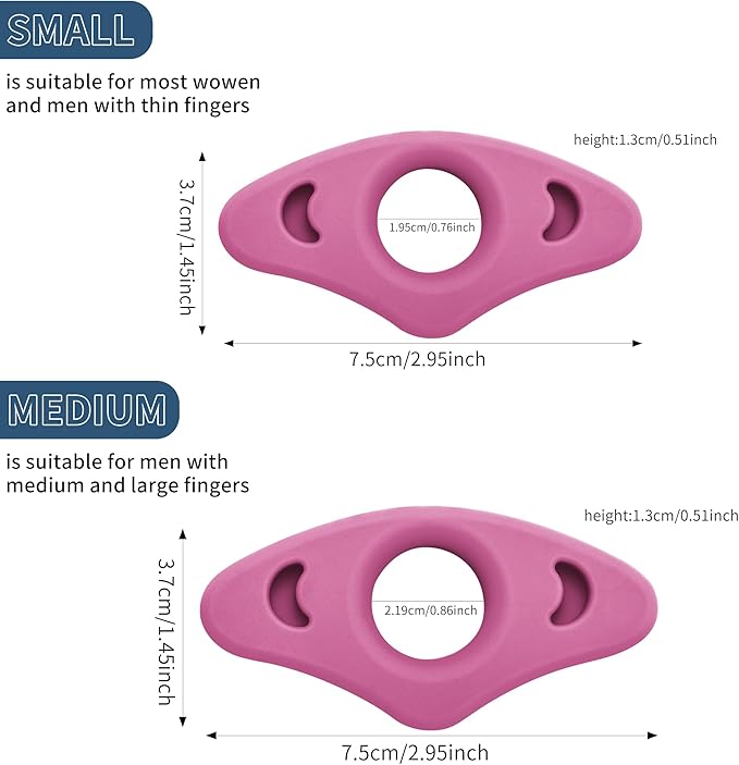 Book Page Holder, 2 Pack Breathable Silicone Thumb Page Holder for Reading, Ideal Book Reader Gifts and Reading Accessories (Medium Size, Purple)