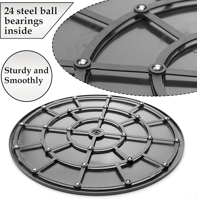 16 Inch Lazy Susan Turntable Heavy Duty Rotating Swivel Stand Lazy Susan with Steel Ball Bearings for Flat Panel Monitors, Computer, TV, Speakers, Bonsai, Statue, Cabinet Organizer
