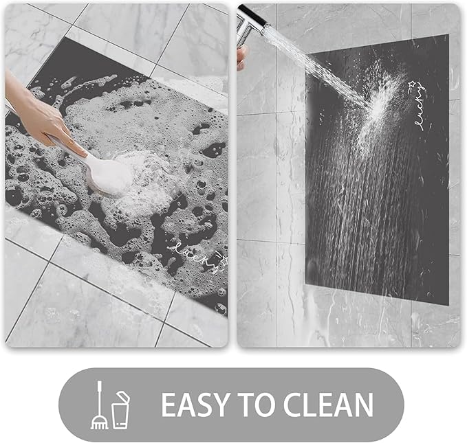 Ultra Thin Door Mat Indoor Entrance, 1/10 in Thin Door Mats for Inside Entry, Non-Slip Rubber Backing Washable Doormat, Fade Resistant, Absorbent, Low Profile Dirt Trapper, 35"X24"