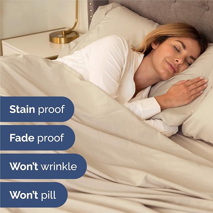 Cal King 6 Piece Sheet Set - Cooling & Breathable Bed Sheets - Hotel Luxury Bed Sheets for Women, Men, Kids & Teens - Bedding w/Deep Pockets & Easy Fit - Soft & Wrinkle Free - Cal King Wheat Sheets