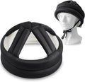 Woanger 1 Pcs Anti Fall Elder Head Safety Helmet for Adults Special Needs Thick Soft Protective Hat Adjustable Seniors Fall Prevention Head Protection Cap Elderly Helmet for Injury Protection (Black)