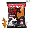 Natural Endurance Protein Chips - Barbecue Chips, Low Carb Chips, High Protein Snack, Vegan Protein with Avocado Oil, 14g Protein Per Bag, Gluten Free, BBQ Flavor - 1.38 oz Bags (Pack of 12)