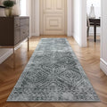 jinchan Moroccan Runner Rug 2x10 for Hallway - Bohemian Kitchen Machine Washable Runner Rug Modern Soft Ultra-Thin Low-Pile Non-Slip Carpet for Entryway Laundry Room Farmhouse (2x10ft, Dark Grey)