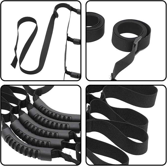 Adjustable Elderly Bed Ladder Pull Up Strap for Seniors and Disabled People, Four-Layer Assist Rope for Bed Climbing and Sit-Up Support, Elderly Mobility Aid for Bedroom Use