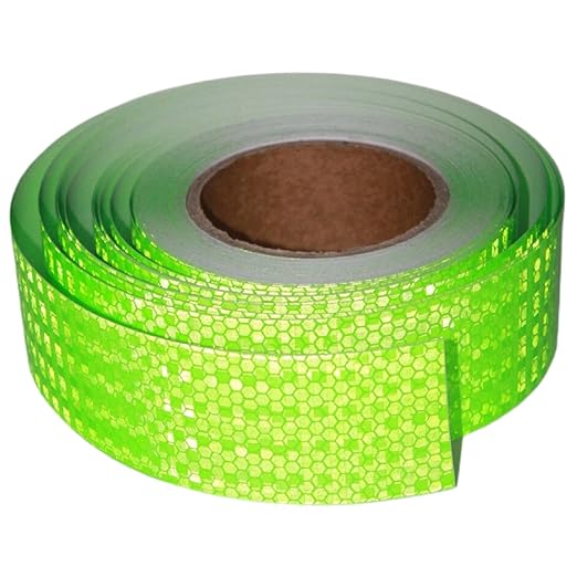 Industrial Reflective Tape Green 2 inch Wide, Outdoor Waterproof Hazard Conspicuity Warning Marking Tape (66 feet)