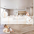 200.1" Retractable Baby Gate Extra Wide, 41" Tall Retractable Dog Gate for Stairs, Doorways, Decks, Mesh Gate Long Child Gate Pet Gate for Indoor, Outdoor, with Reinforced Mesh Rods, Dual Locks