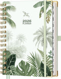 AHGXG 2026 Planner, Weekly and Monthly Planner for Women, Jan 2026 - Dec 2026, Medium Size (5.7" x 8.3"), Calendar 2026, Hardcover with Monthly Tabs, Spiral-Bound, 100 GSM Thick Paper, Green-Forest