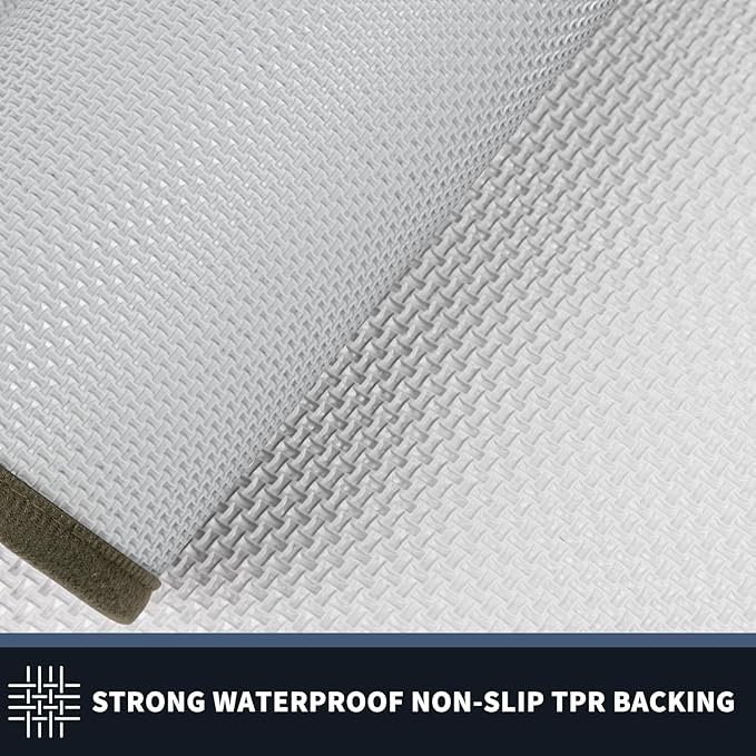 PURRUGS Dirt Trapping Door Mat 34" x 60", Non-Slip/Skid Machine Washable Entryway Rug, Shoes Scraper, Throw Rug, Super Absorbent Area Rug for Muddy Wet Shoes and Paws, Budding Green & Sage Green