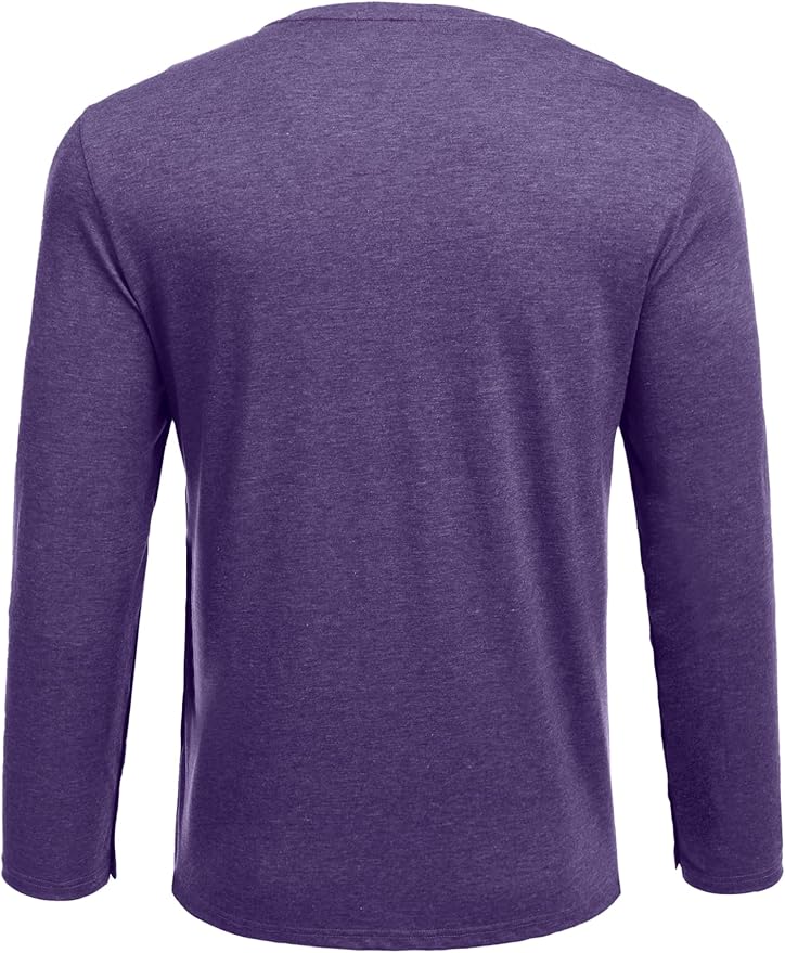 Deyeek Men's Post Shoulder Surgery Recovery Shirts Full Tear Away Long Sleeve Snap Chemo Port Access Shirt