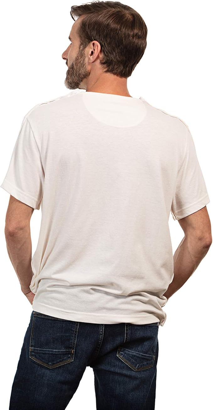 MAI We Care Post Shoulder Surgery Shirts for Men - Tear Away Recovery Apparel, Premium Chemotherapy Clothing