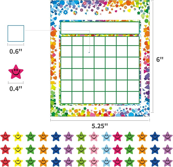 REGELETO 80 Pack Incentive Reward Chart for Classroom Home Behavior for Students with 2400 Pieces Star Stickers