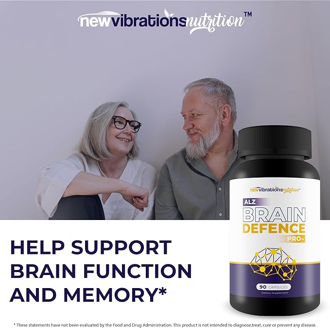 ALZ Brain Defence Pro - Our Best Advanced Memory Formula - Turmeric Memory and Brain Memory Support Supplement - Brain Booster Supplement for Focus Memory Clarity Energy - Memory Pills