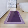 Bath Mat, Bathroom Mat Rugs Super Absorbent Shower Mats Non Slip Quick Dry Thin Rubber Mats for Bathroom Floor Fit Under Door, Shower Rug for Bathtub, Shower, Purple