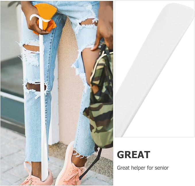 Adjustable Long Dressing Stick with Shoe Horn and Sock Remover Lightweight Dressing Aid for Elderly Disabled Portable One Shoe Lifter