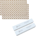 Non Slip Bathtub Mat and Shower Mat Beige TPE Strong Suction Cups Aesthetic Bath Mat for Inside Shower with Soft Texture, Quick-Dry Drain Holes, Spa-Inspired Design 30x17” (75x43 cm) (2)