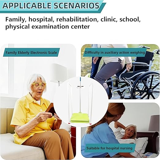 Assist The Elderly in Measuring Weight gain While Standing, with an Electronic Scale with armrests, Suitable for use in clinics, Hospitals, Schools, Nursing Homes (Pink)