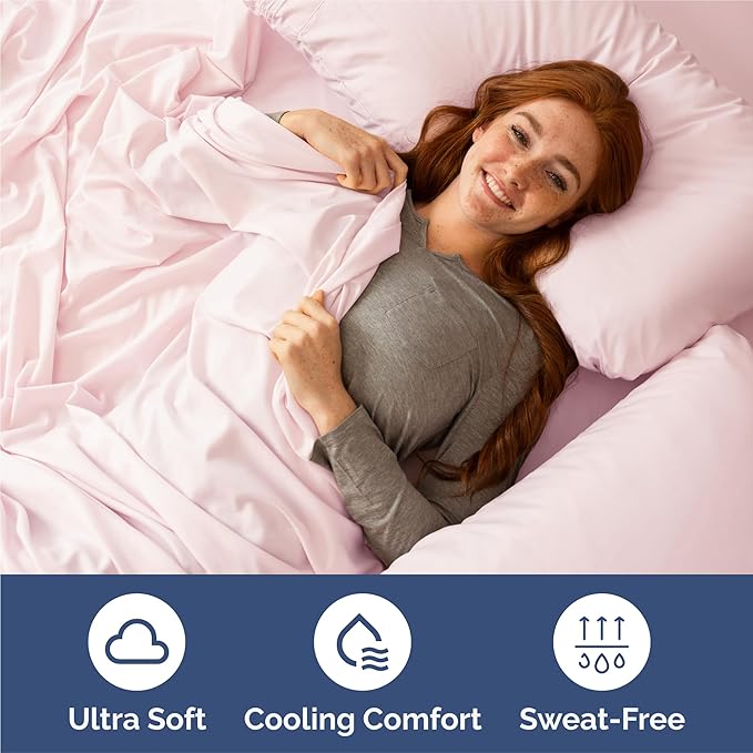 King 6 Piece Sheet Set - Cooling & Breathable Bed Sheets - Hotel Luxury Bed Sheets for Women, Men, Kids & Teens - Bedding w/Deep Pockets & Easy Fit - Soft & Wrinkle Free - King Lavender Pink Sheets
