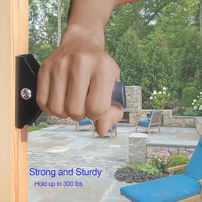 Folding Doorway Assist Handle, Flip Up Grab Bar for Elderly Support, Doorway Stair Assist Grab Bar for Elderly or People with Balance Issues - Supports Up to 300 Pounds