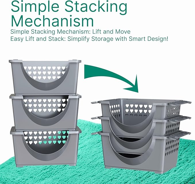TidyFriend 3 in 1 Home Organization Kit – Stackable Storage Bins, Laundry Detergent Stand & Refrigerator Egg Drawer, Perfect Holiday Gift for Moms, Homemakers & Home Organization Lovers