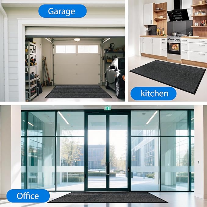 4' X 6' Durable Front Door Mat Indoor Outdoor Entrance, Commercial Door Floor Mat Heavy Duty Non-Slip Backing Entryway Doormats, Outdoor Mats for Home Entrance & Commercial High Traffic Area
