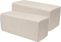 2 Pack Couch Arm Rest Pillow, 8''x8''x20'' Linen Cover, High Density Foam Armrest Cushion, Removable & Washable Elbow Support for Sofa, Bed, and Armchair (Beige)