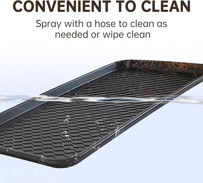 Boot Tray for Entryway, 3 Pack Waterproof Shoe Trays for Indoor Outdoor Use 20"x15" Durable Shoe Mat with Raised Edge, Non-Slip Tray for Boots, Pets, Garden & Muddy Shoes