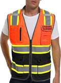 Reflective Safety Vest for Men and Women - High Visibility Construction Vest - Dual Tone Reflective Strips