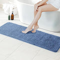 MIULEE Blue Bathroom Runner Rug 24x60 Inches, Long Bath Mat for Bathroom Floor Bathtub Showers, Machine Washable Absorbent Microfiber Carpet with TPR Anti-Slip Back