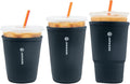 Sok It JavaSok Iced Coffee & Cold Soda Insulated Neoprene Cup Sleeve (Black, S/M/L 3-Pack)