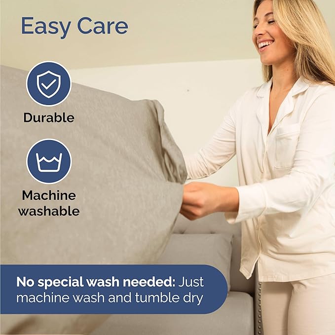 Twin 4 Piece Sheet Set - Cooling & Breathable Bed Sheets - Hotel Luxury Bed Sheets for Women, Men, Kids & Teens - Bedding w/Deep Pockets & Easy Fit - Soft & Wrinkle Free - Twin Heathered Beige Sheets