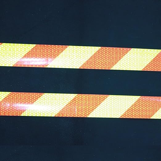 Reflective Tape 2 inch X 66 feet X 10 Rolls, Outdoor Waterproof Hazard Conspicuity Warning Marking Tape for Cars Trucks