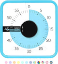 TWENTY5 SEVEN Countdown Timer 7.5 inch; 60 Minute 1 Hour Visual Timer – Classroom Teaching Tool Office Meeting, Mechanical Countdown Clock for Kids Exam Time Management Magnetic, Sky Blue